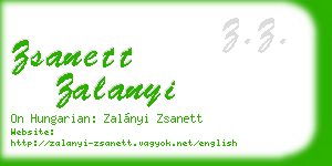 zsanett zalanyi business card