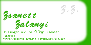 zsanett zalanyi business card